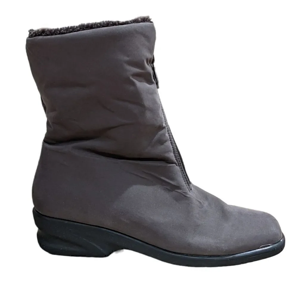 Toe Warmers Michelle Canada Suede WaterProof Zip Up Boots Size 12 S